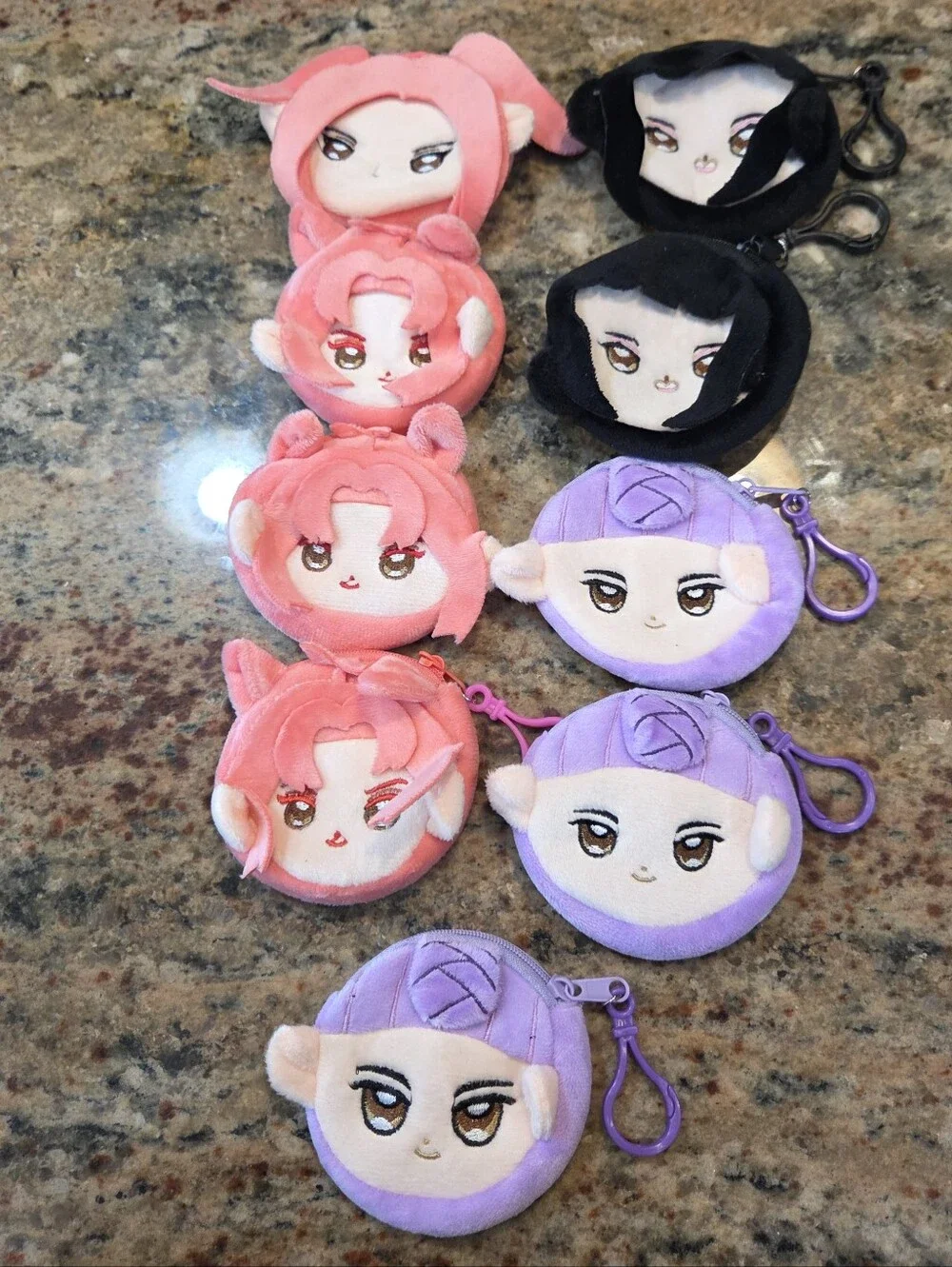 Kids Girls Change Purse Kpop Demon Inspired Characters Multi Colored Zip Closure